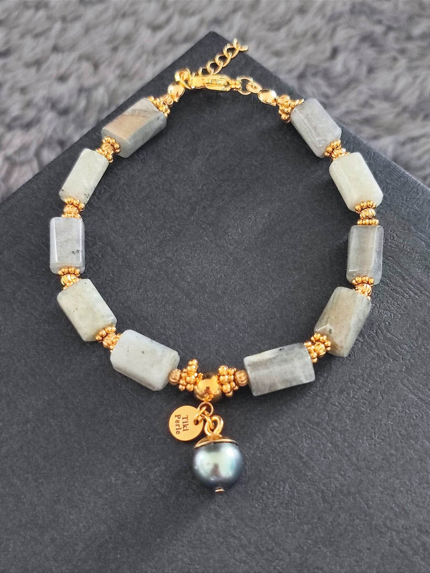 Bracelet Labradorite Doré #002