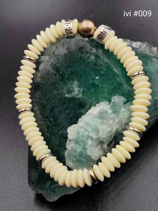 Bracelet homme "ivi" Perle de Tahiti 18cm #009